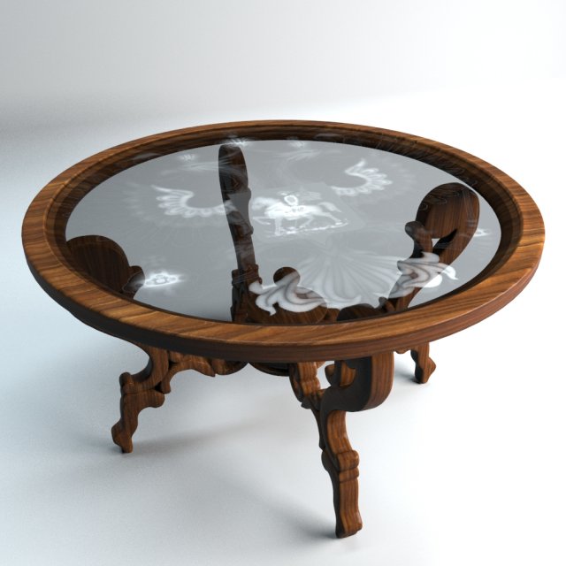 the table with the arms 3D Model .c4d .max .obj .3ds .fbx .stl .blend 