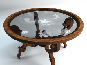 the table with the arms 3Dモデル