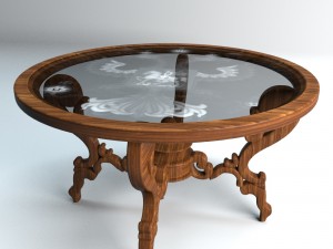 the table with the arms 3D Model