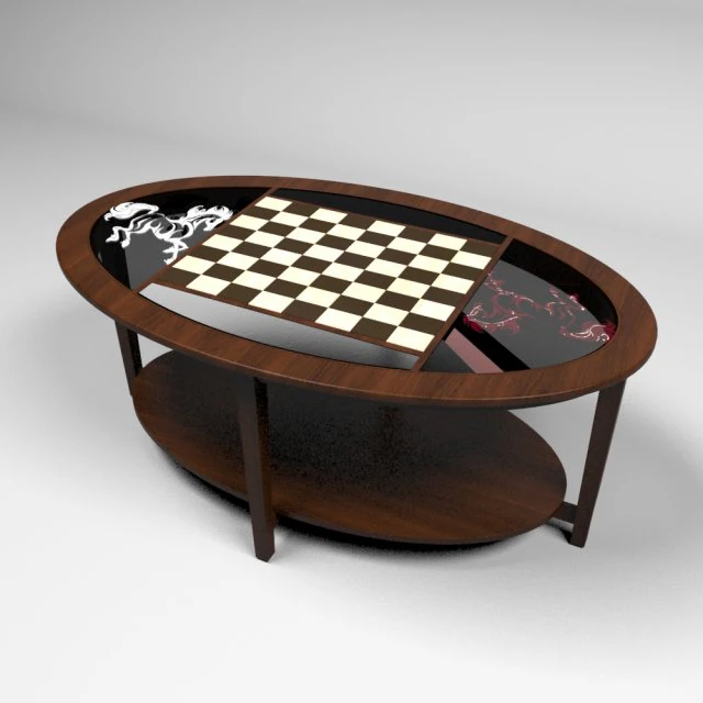 chess table 3D Model .c4d .max .obj .3ds .fbx .stl .blend 