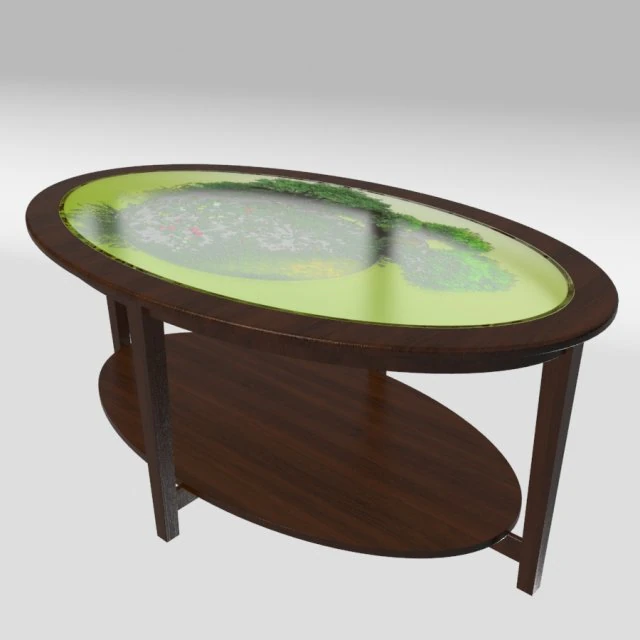 oval table 3D Model .c4d .max .obj .3ds .fbx .stl .blend