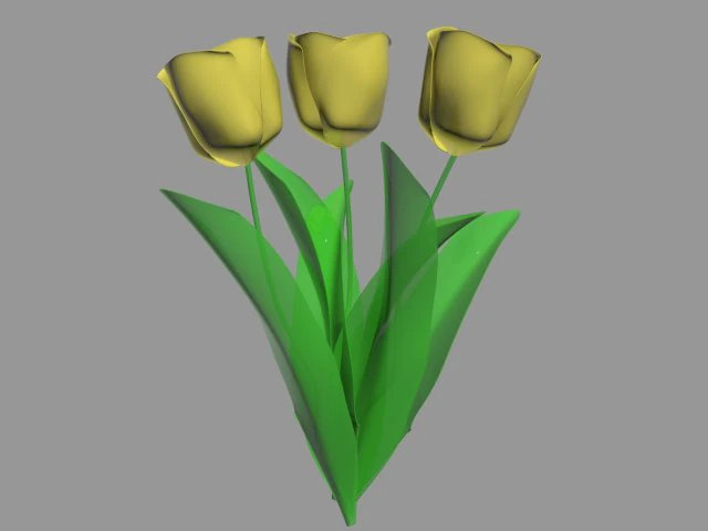 tulips 3D Model .c4d .max .obj .3ds .fbx .stl .blend
