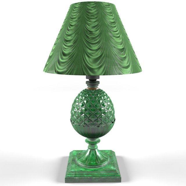 malachite lamp table 3D Model .c4d .max .obj .3ds .fbx .stl .blend 
