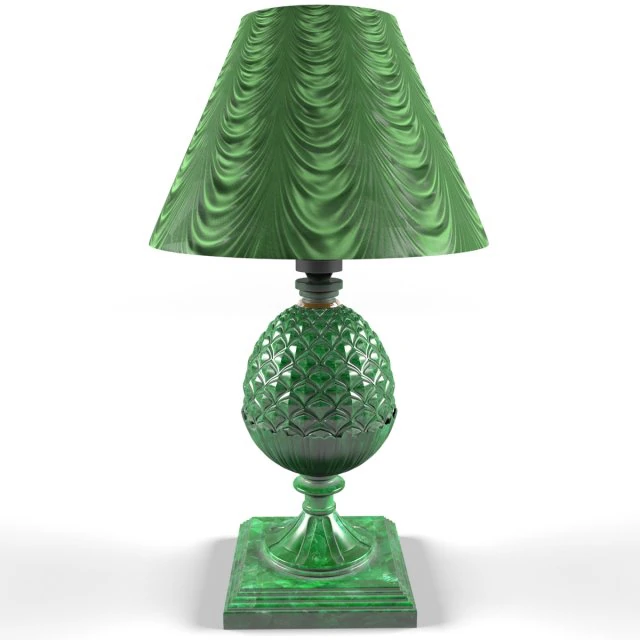 malachite lamp table 3D Model .c4d .max .obj .3ds .fbx .stl .blend