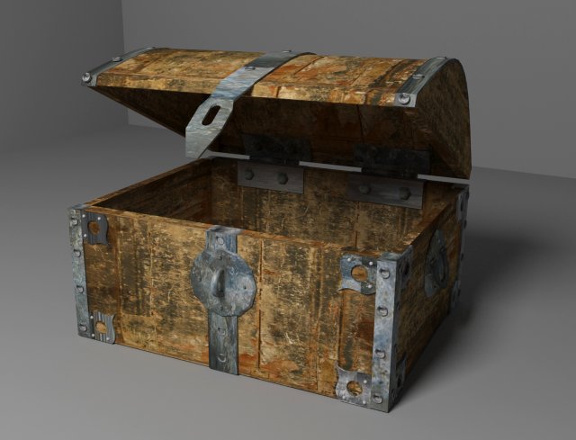 old chest 3D Model .c4d .max .obj .3ds .fbx .stl .blend