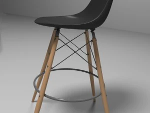 sedia da bar eames Modello 3D