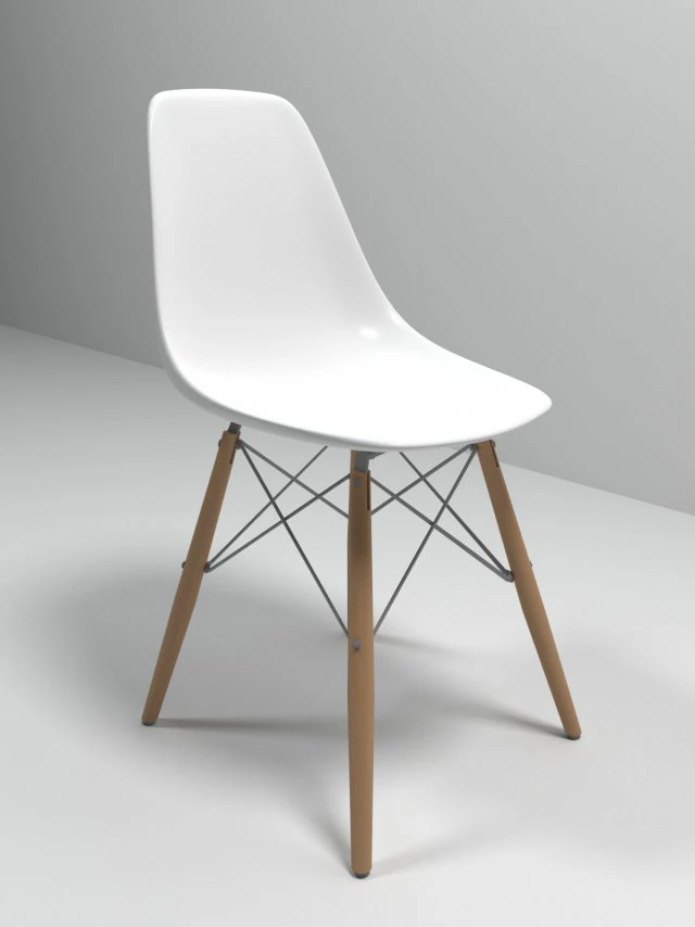 eames plastic side chair 3D Model .c4d .max .obj .3ds .fbx .stl .blend
