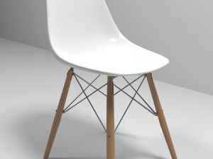 eames plastic side chair Modèle 3D