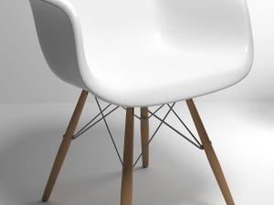 sedia in plastica stampata stile eames Modello 3D