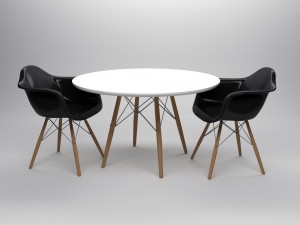 eames table and chairs set 3D Модель
