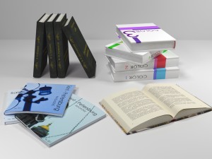 set of books Modelo 3D