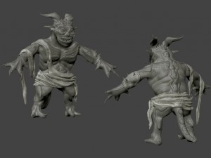 fantasy troll with 3D Model