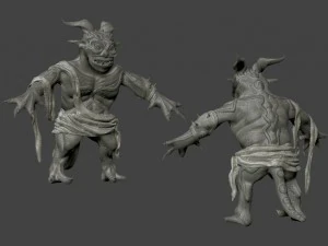 fantasy troll with 3D Model