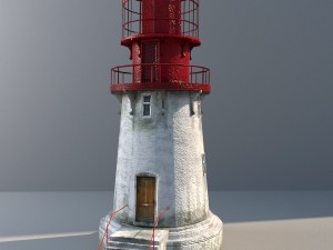 lighthouse low-poly with lods and pbr textures 3D मॉडल