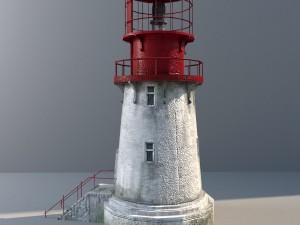 lighthouse low-poly with lods and pbr textures Modello 3D