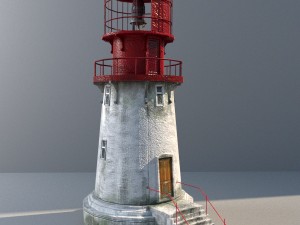 lighthouse low-poly with lods and pbr textures Modello 3D
