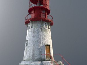 lighthouse low-poly with lods and pbr textures Modello 3D