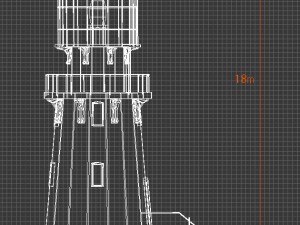 lighthouse low-poly with lods and pbr textures Modello 3D