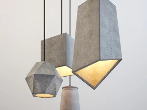 モダンなセメントライト 3Dモデル