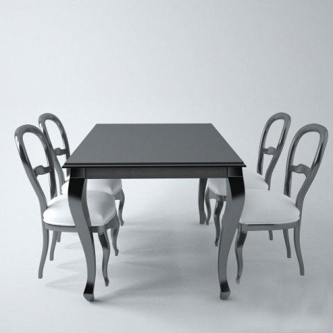 classic table 3D Модель .c4d .max .obj .3ds .fbx .stl .blend