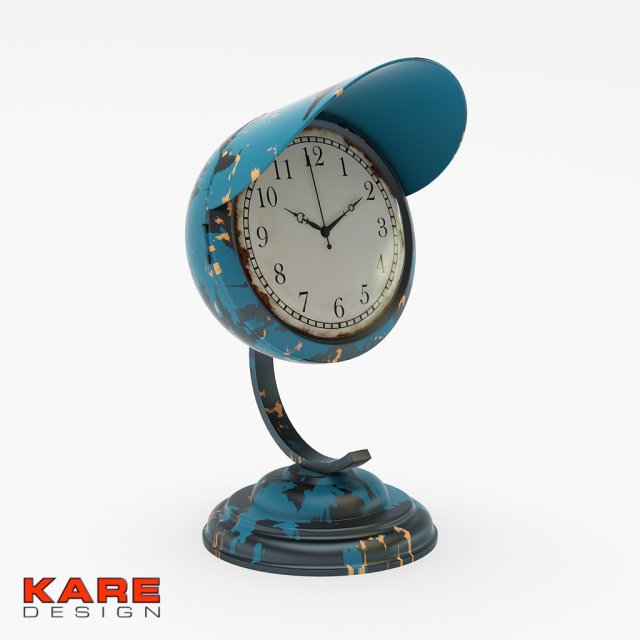 hours kare table clock scooter light blue Model 3D .c4d .max .obj .3ds .fbx .stl .blend 