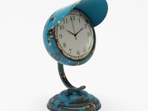 hours kare table clock scooter light blue 3D Model