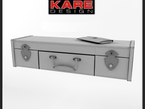 shelfkarewall shelf suitcaselight blue1drw 3D Model
