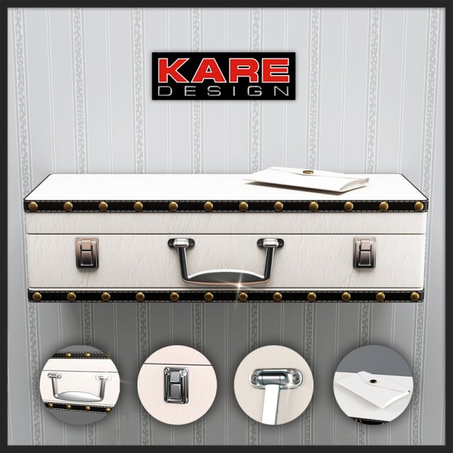 shelf kare wall shelf suitcase white 1drw 78364 3Dモデル .c4d .max .obj .3ds .fbx .stl .blend 