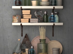 decorative set for the kitchen-kitchen accessories 3D 모델