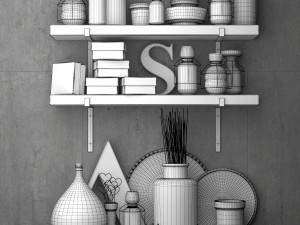 decorative set for the kitchen-kitchen accessories Model 3D