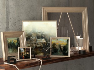 decorative set with pictures hsin-yao tseng 3D मॉडल