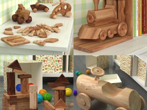 decorative set for child 3D Model