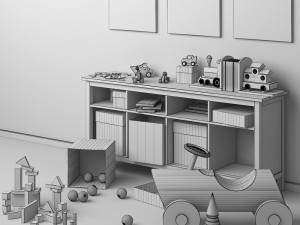 decorative set for child 3D Model
