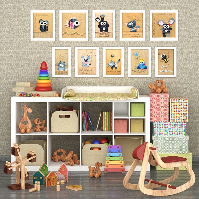 decorative sets for children 2 Modelo 3D .c4d .max .obj .3ds .fbx .stl .blend 