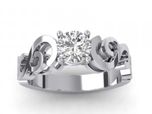 engagement ring 3D प्रिंट मॉडल