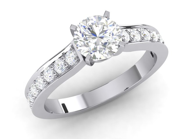 pave engagement ring Modelo de Impressão 3D .c4d .max .obj .3ds .fbx .stl .blend 