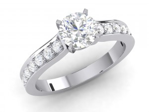 pave engagement ring Modèles 3D en vedette