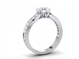 pave engagement ring 3D Print Model