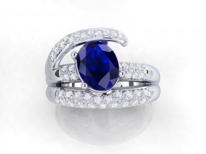 sapphire ring Model do druku 3D