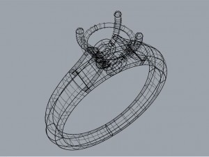 diamond ring 3Dプリントモデル