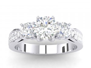 three diamonds ring 3D प्रिंट मॉडल
