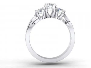 three diamonds ring 3D Print Model