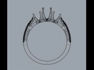 three diamonds ring 3D Print Model