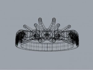 three diamonds ring 3D प्रिंट मॉडल