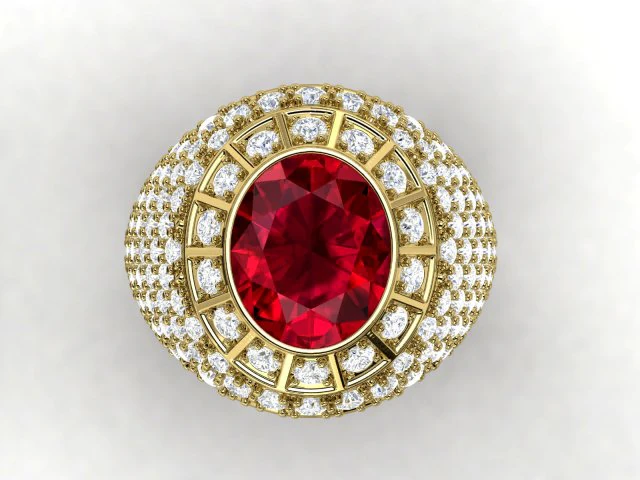 bague rubis pour homme Modèles 3D en vedette .c4d .max .obj .3ds .fbx .stl .blend 