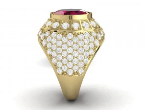 bague rubis pour homme Modèles 3D en vedette