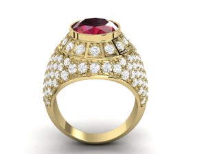 mens ruby ring 3D Print Model