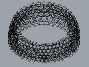 pave ring Model 3D