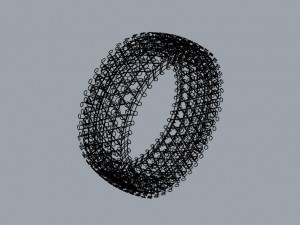 pave ring Model 3D