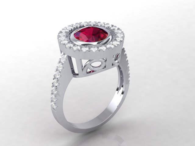 ruby ring 3Dプリントモデル .c4d .max .obj .3ds .fbx .stl .blend 